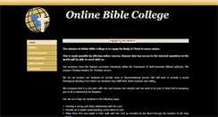 Desktop Screenshot of onlinebiblecollege.co.za