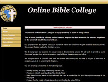 Tablet Screenshot of onlinebiblecollege.co.za